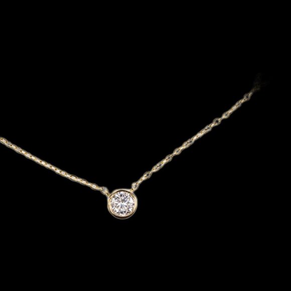 CZ by Kenneth Jay Lane Bezel Round Necklace - Picture 2 of 3